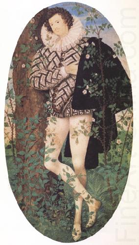 Young Man Leaning Against a Tree (nn03), Nicholas Hilliard